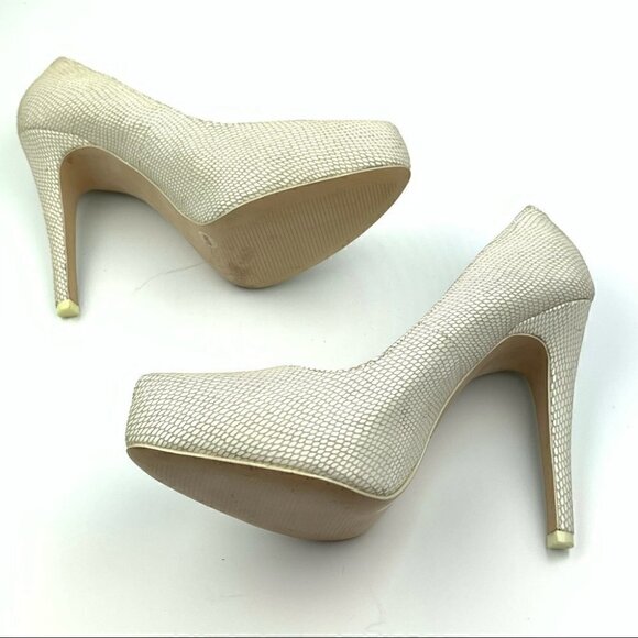 Bcbgeneration heels 7.5 37.5 parade white leather - Picture 5 of 11